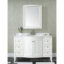 Armário de banheiro moderno espelhado do armário principal branco de madeira um (JN-8819717C)